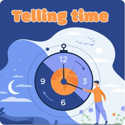 Learn clock - learn the time online for kids!